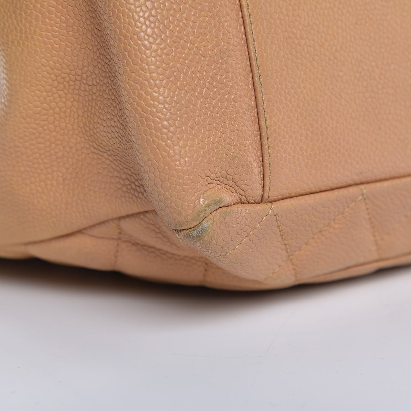 Caviar Quilted Grand Shopping Tote GST Beige