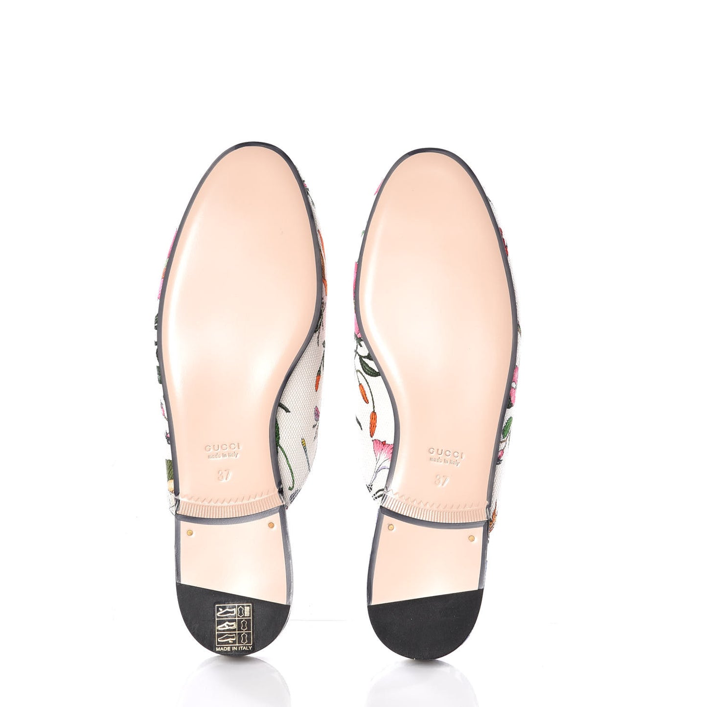 Canvas Flora Womens Princetown Slippers 37 White Multicolor