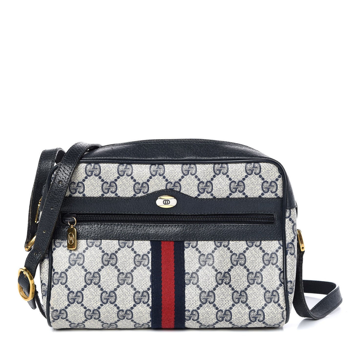 GG Plus Monogram Web Mini Crossbody Bag Blue