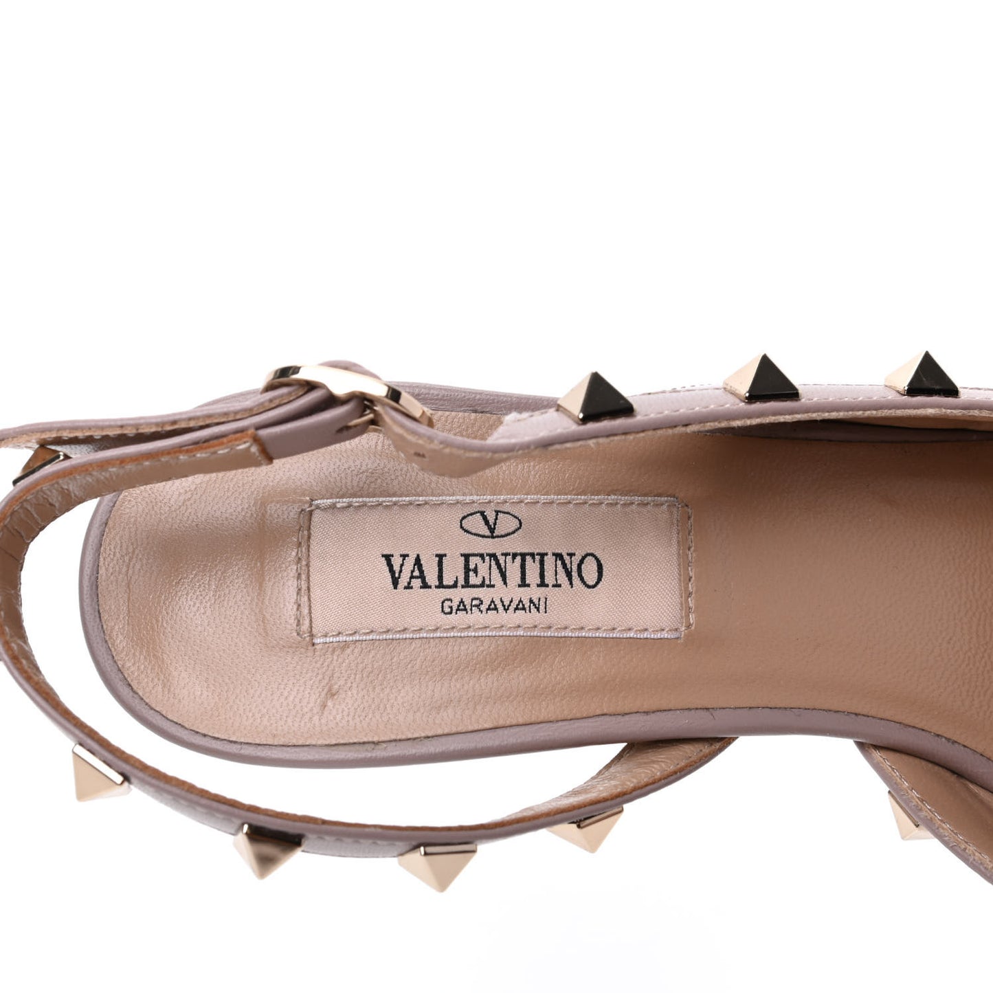 Patent Rockstud Half D'Orsay Slingback 85mm Pumps 37 Poudre