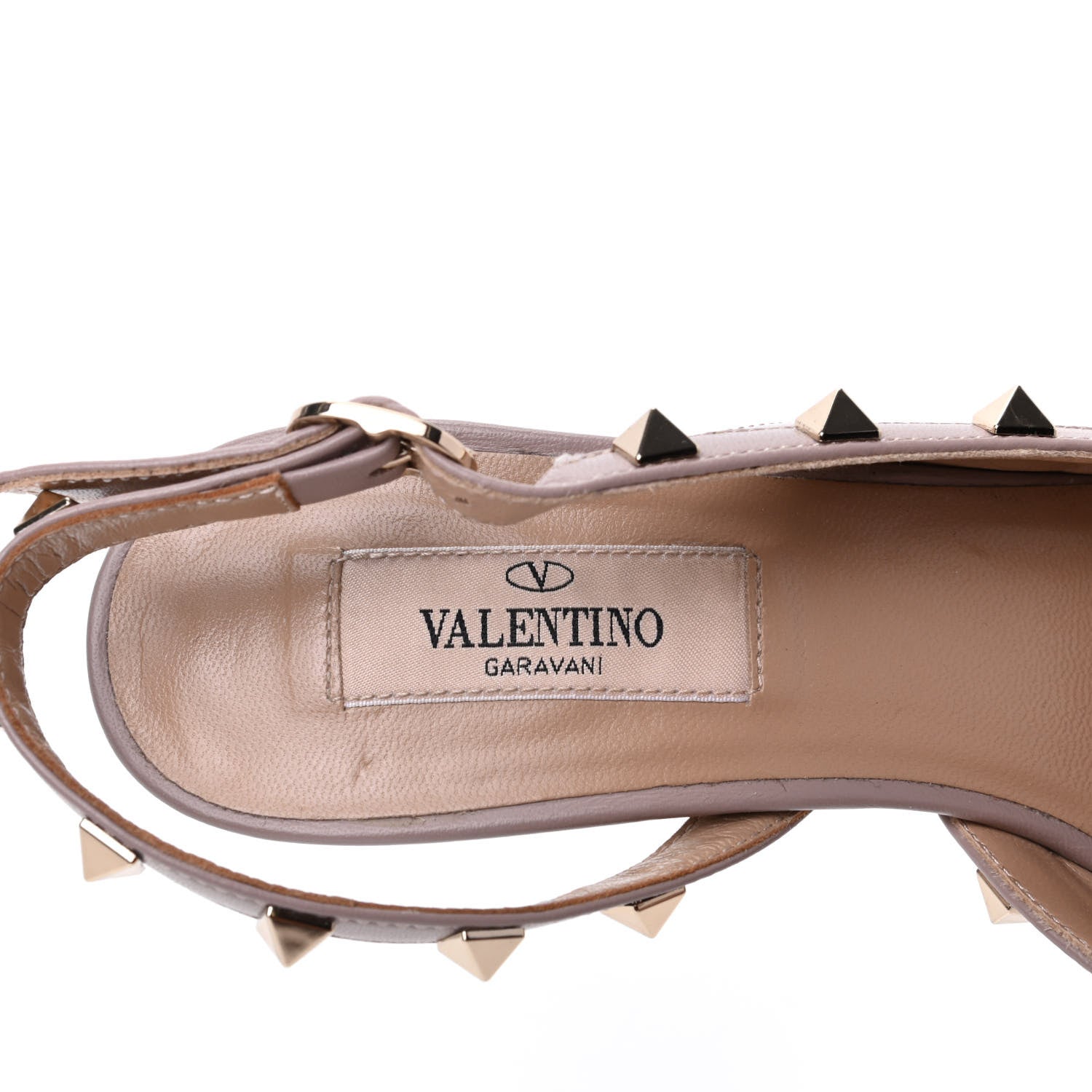 Valentino Garavani Patent Rockstud Half D'Orsay Slingback 85mm Pumps 37 Poudre 9 of 15
