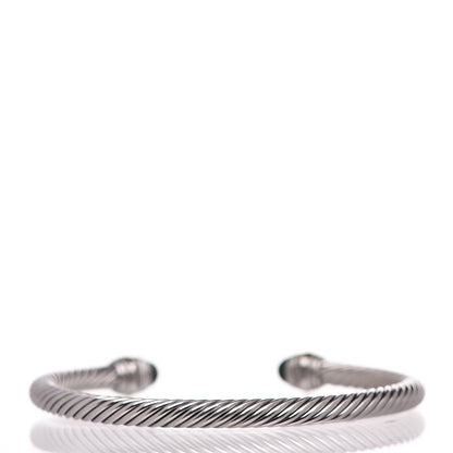 David Yurman Sterling Silver 14K Yellow Gold Malachite 5mm Cable Classic Bracelet 3 of 5