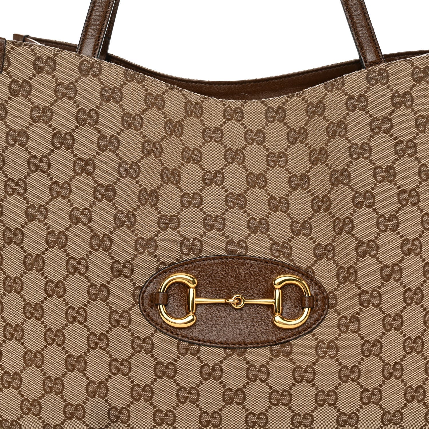 Gucci Monogram Horsebit 1955 Tote Bag Beige Brown Sugar 8 of 11