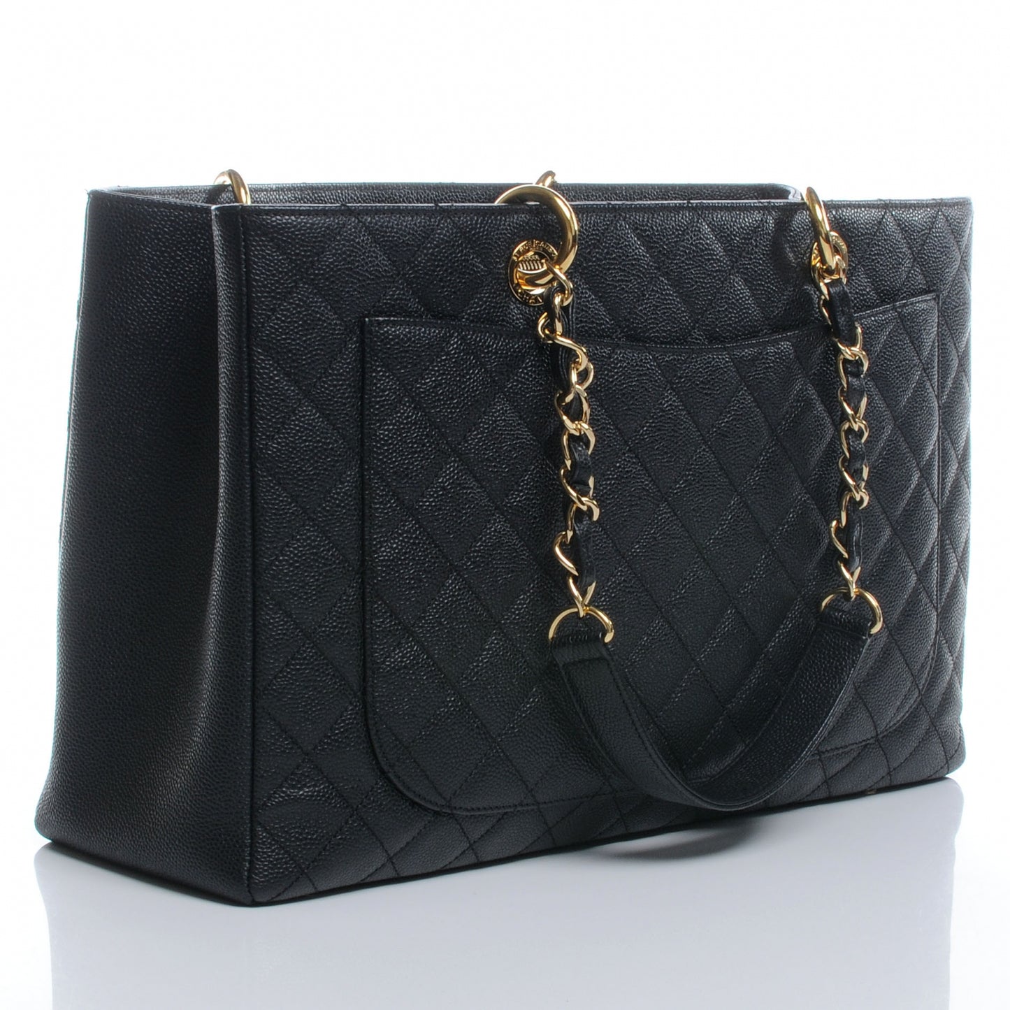 Caviar Quilted XL Grand Shopping Tote GST Black