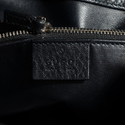 Gucci Grained Calfskin Studded Ramble Medium Tote Black 6 of 7