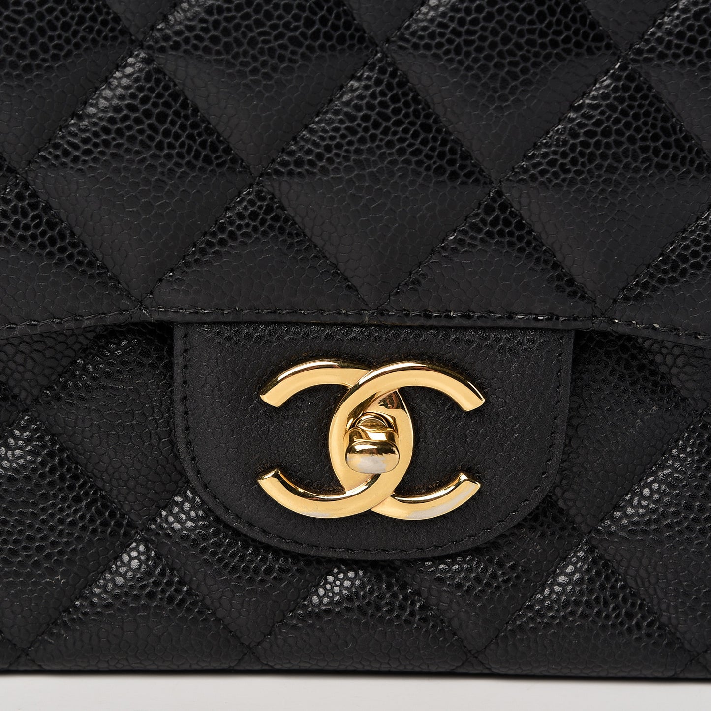 Caviar Quilted Maxi Double Flap Black