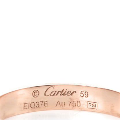 Cartier 18K Pink Gold 3.5mm LOVE Wedding Band Ring 59 8.75 4 of 4