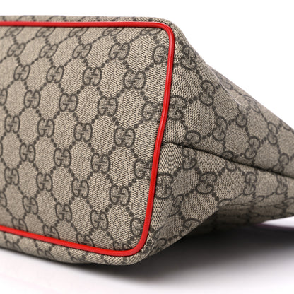 Gucci GG Supreme Monogram Medium Zippered Tote Red 10 of 10