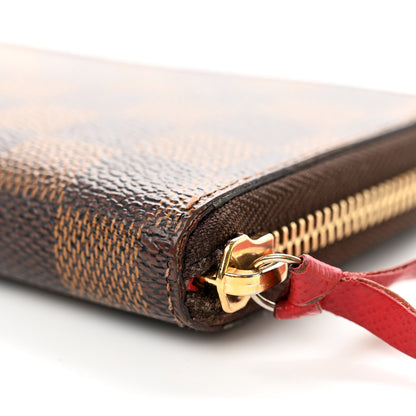 Louis Vuitton Damier Ebene Clemence Wallet Cherry 7 of 9