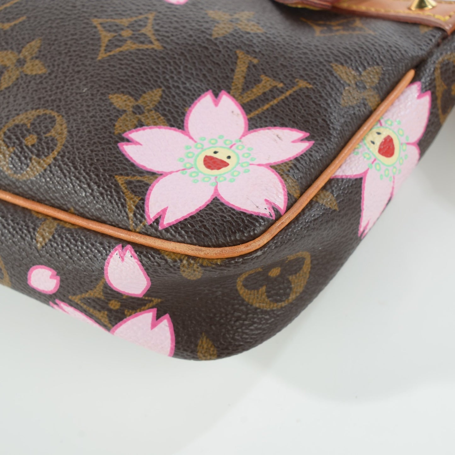 Monogram Cherry Blossom Pochette Accessories Brown