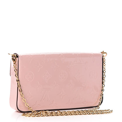Louis Vuitton Vernis Felicie Chain Wallet Rose Ballerine 3 of 11