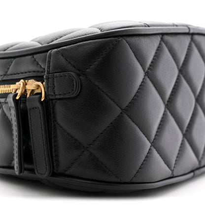 Chanel Lambskin Quilted Top Handle Mini Bowling Bag Black 9 of 10