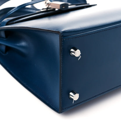 Hermes Tadelakt Kelly Sellier 25 Bleu Thalassa 8 of 14