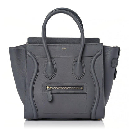 Celine Baby Drummed Calfskin Micro Luggage Kohl 1 of 11