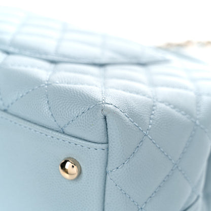 Chanel Caviar Quilted Small Coco Handle Flap Light Blue 11 of 14
