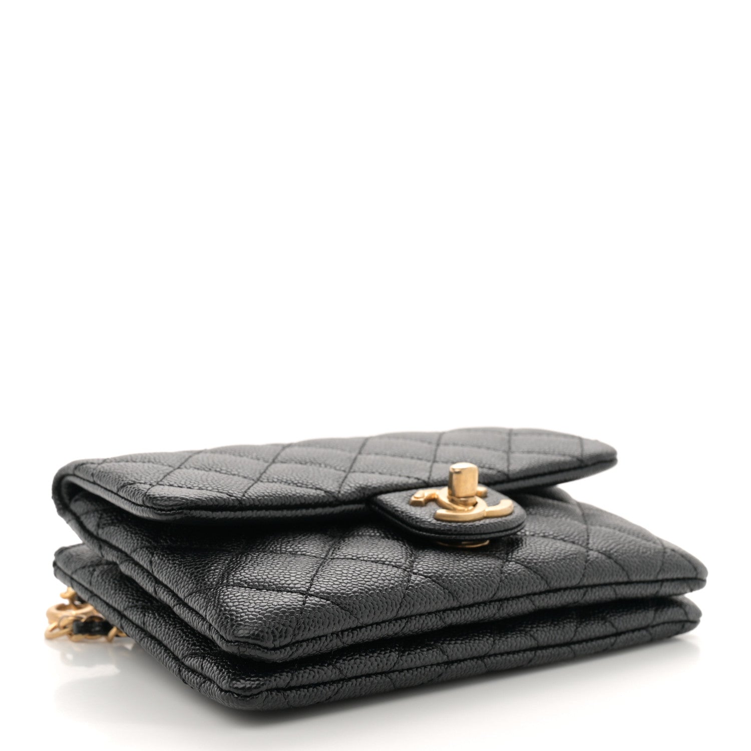 Chanel Shiny Caviar Pick Me Up Flap Belt Bag Black 4 of 11