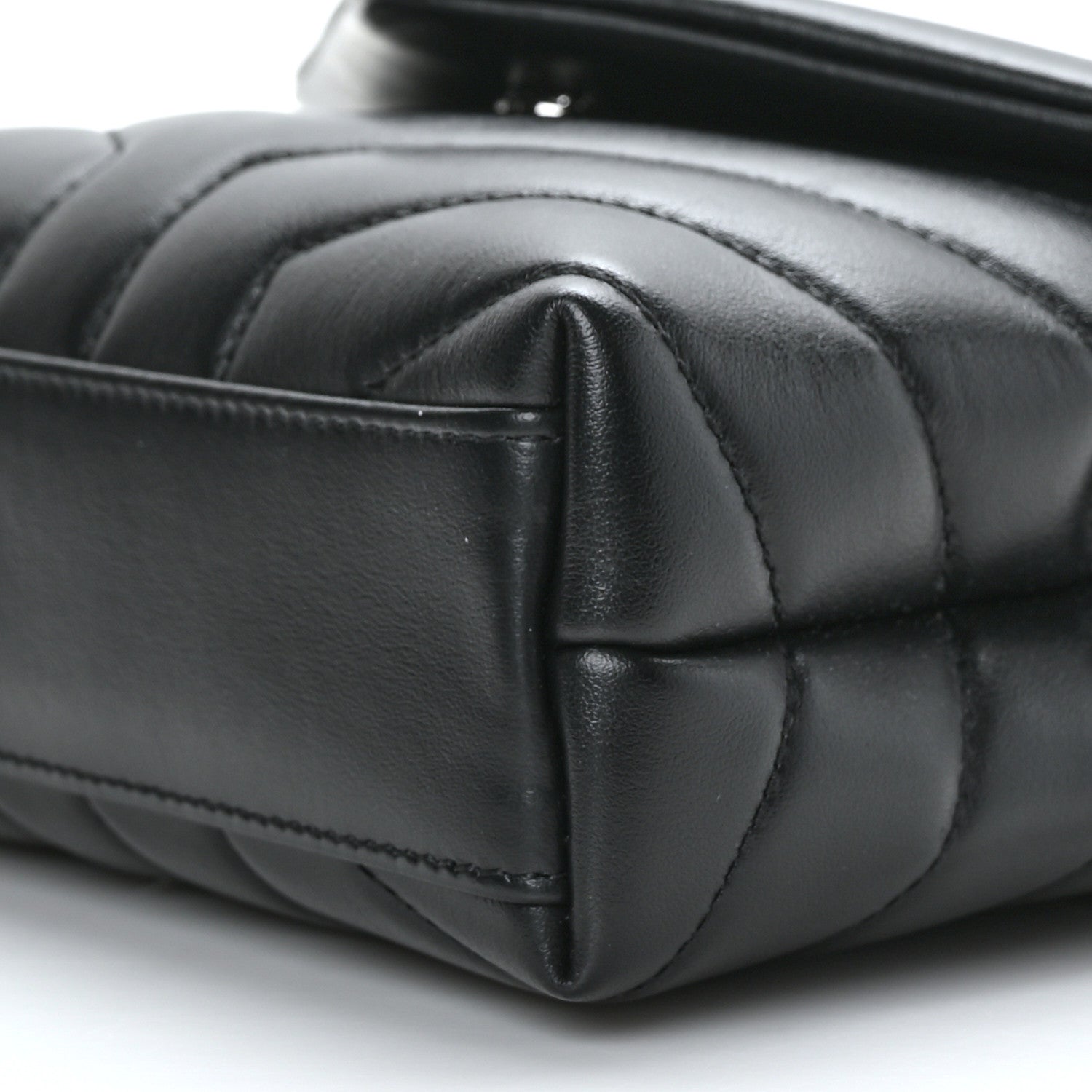 Saint Laurent Calfskin Y Quilted Monogram Toy Loulou Crossbody Bag Black 10 of 10