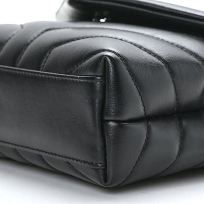 Saint Laurent Calfskin Y Quilted Monogram Toy Loulou Crossbody Bag Black 10 of 10