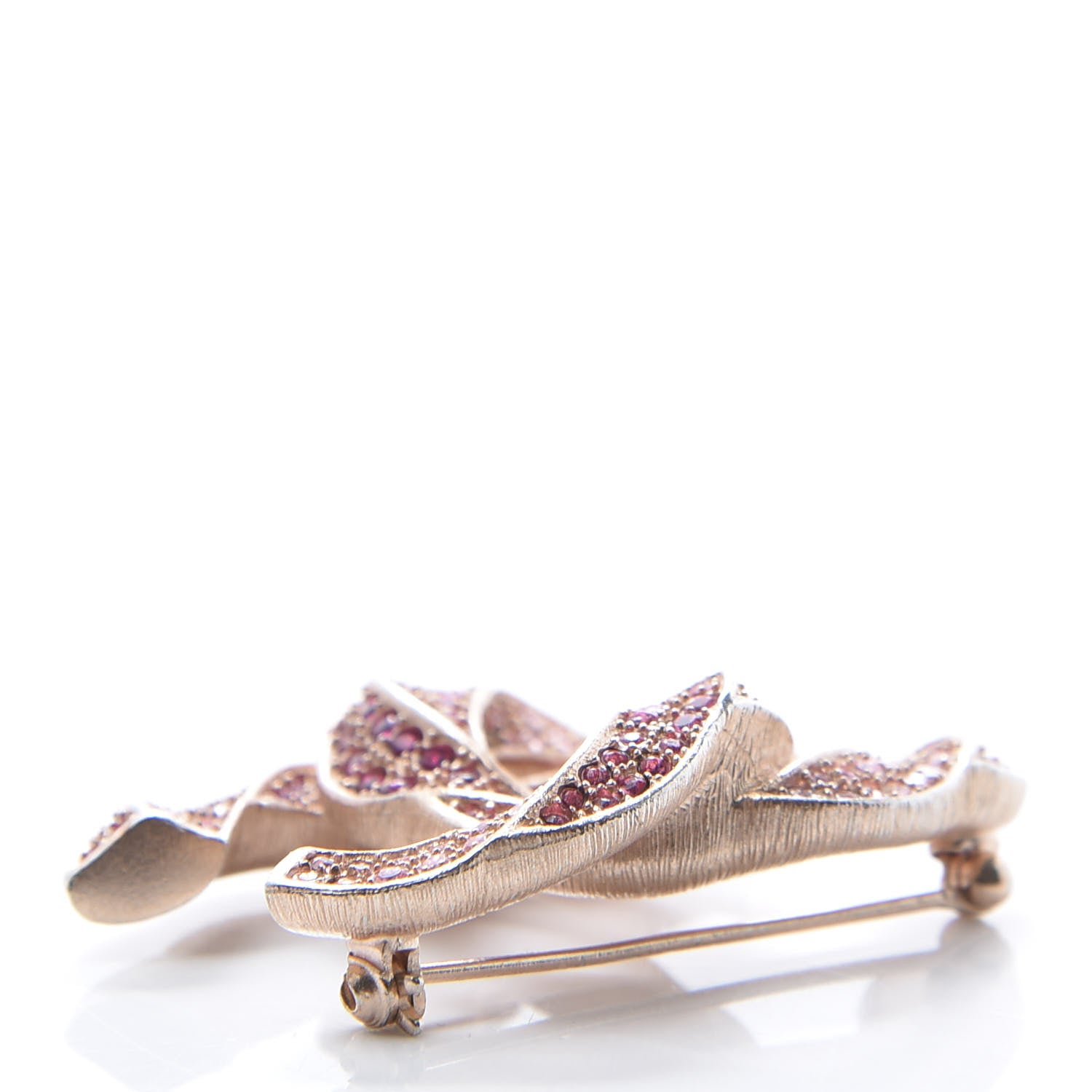 Chanel Crystal Twisted CC Brooch Rose Gold 5 of 5