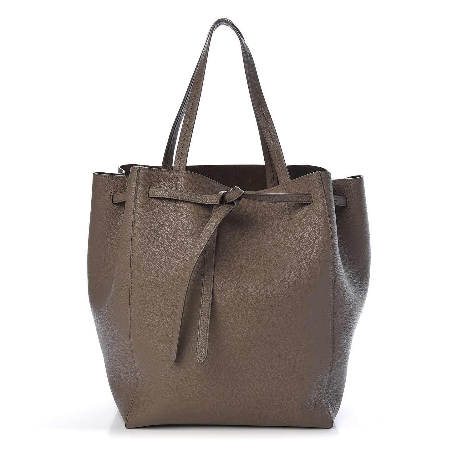 Soft Grained Calfskin Medium Belt Cabas Phantom Taupe