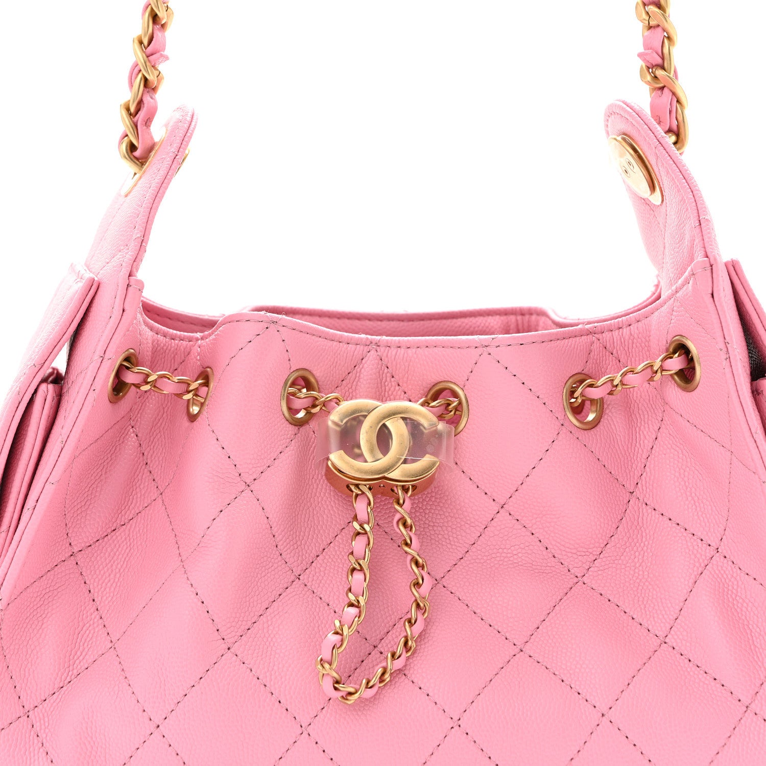 Chanel Caviar Quilted Mini Chanel 25 Handbag Pink 8 of 11