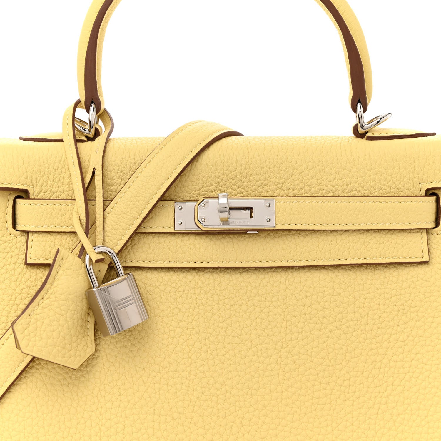 Hermes Togo Kelly Retourne 25 Jaune Poussin 8 of 11