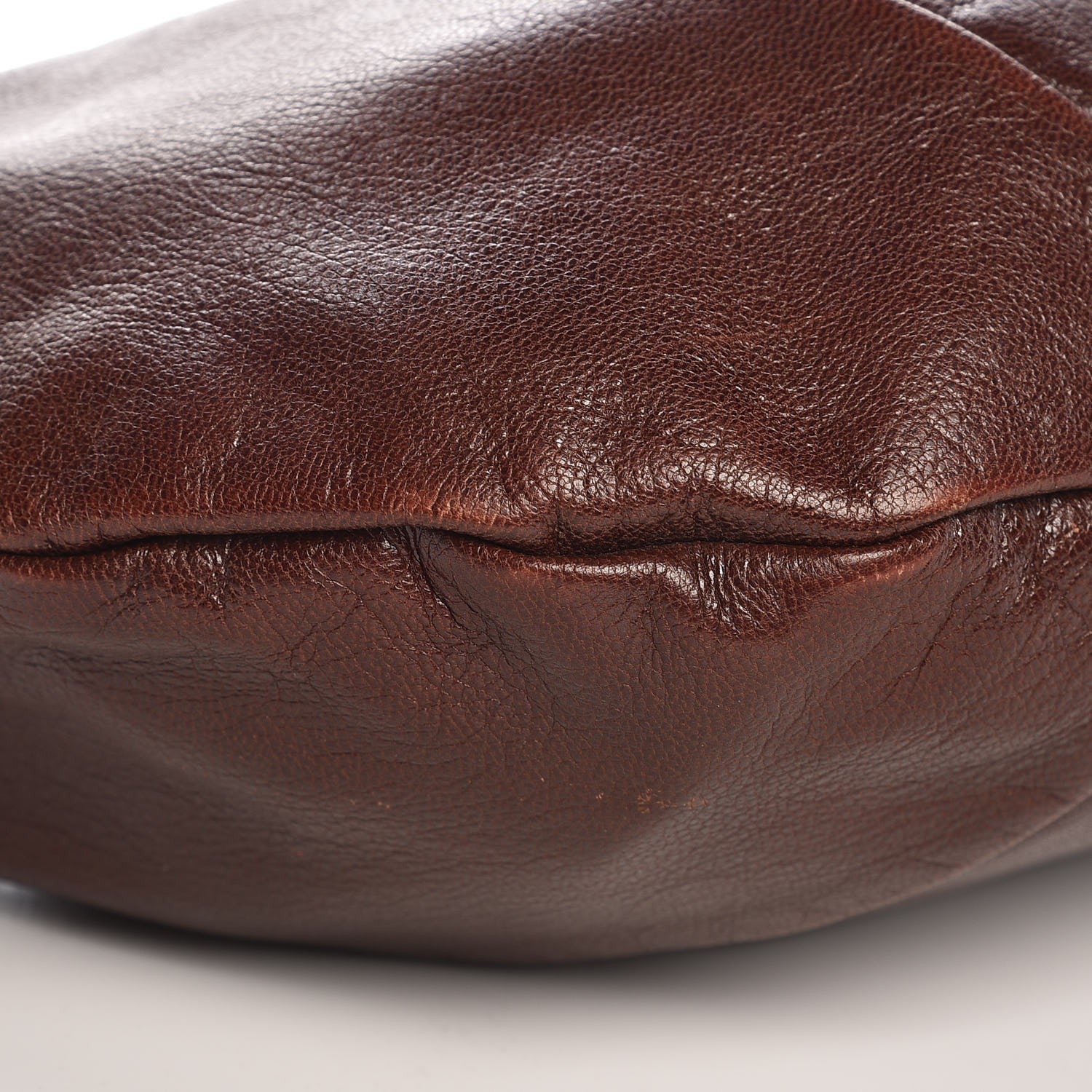 Saint Laurent Sheepskin Mombasa Horn Hobo Brown 8 of 12