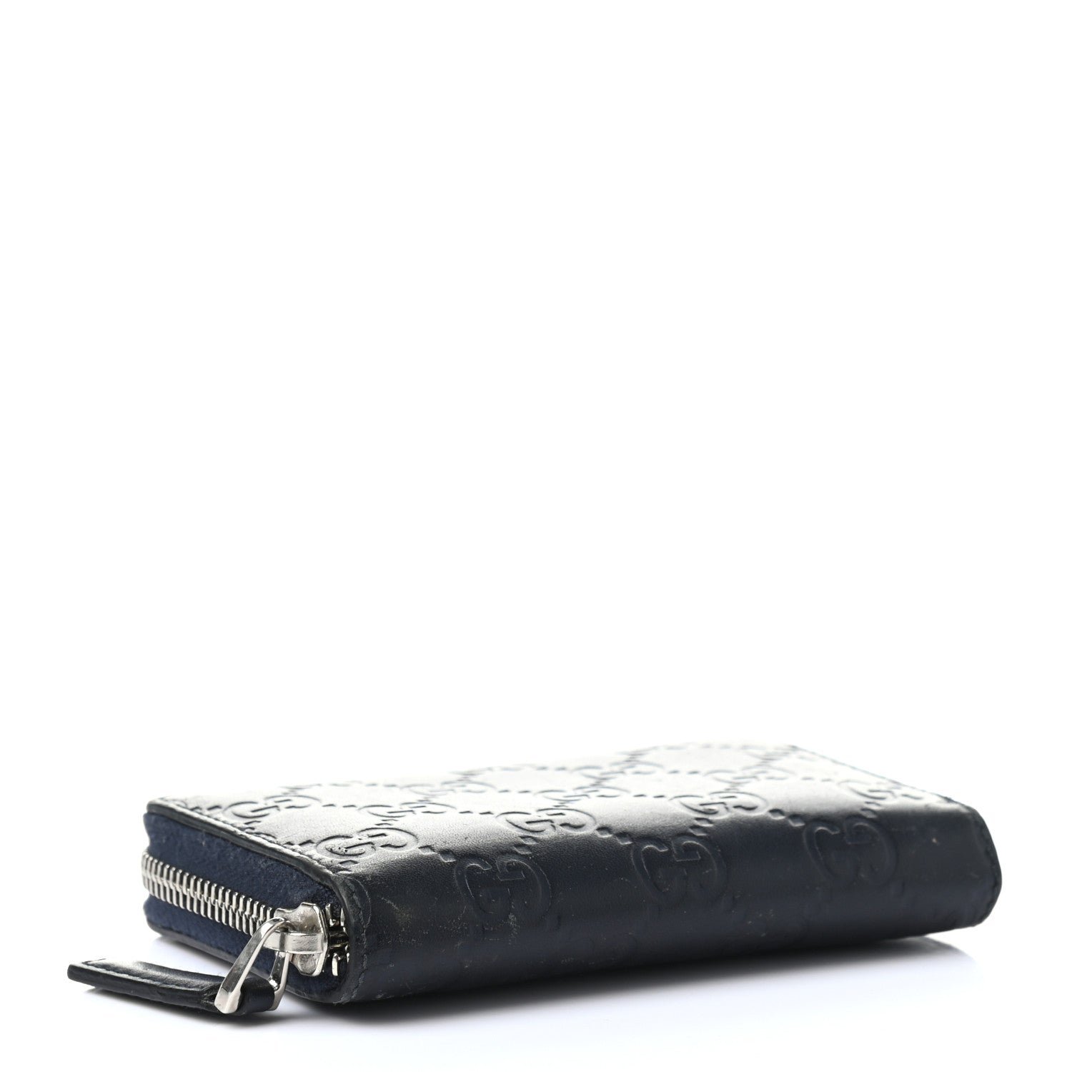 Gucci Guccissima Zip Around Card Case Blue 4 of 8