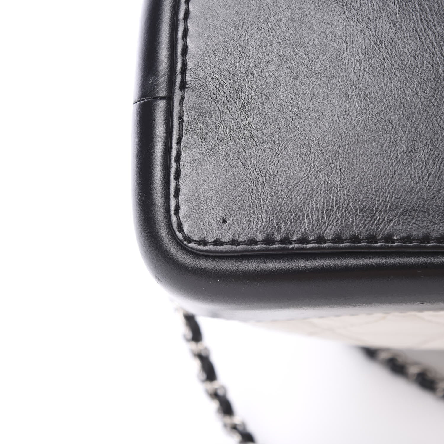 Chanel Aged Calfskin Quilted Small Gabrielle Backpack Black White 13 of 13