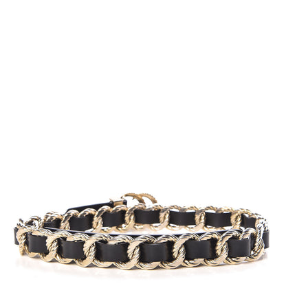 Gucci Calfskin Torchon Double G Chain 25mm Belt 80 32 Black 3 of 5