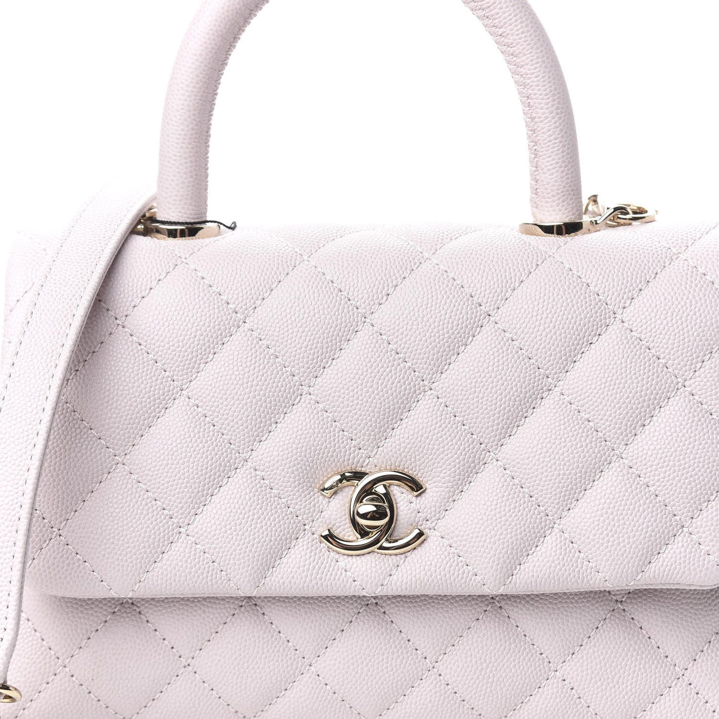 Caviar Quilted Mini Coco Handle Flap Lilas Lilac