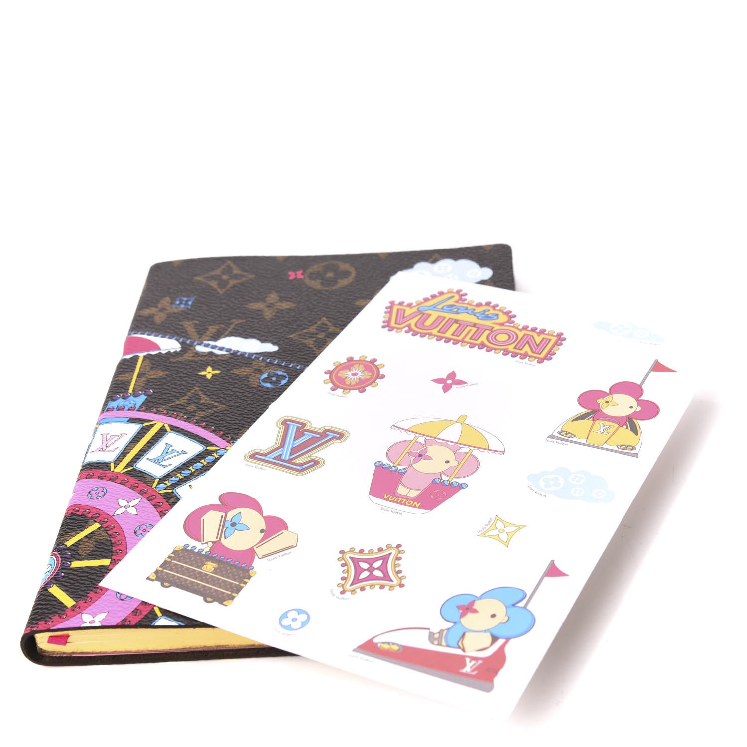 Louis Vuitton Monogram 2020 Christmas Animation Big Wheel Notebook MM Rose Ballerine 7 of 7