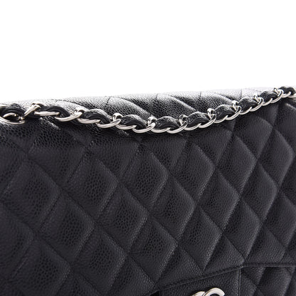 Chanel Caviar Quilted Jumbo Double Flap Black 10 of 11