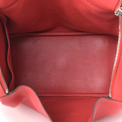 Hermes Taurillon Clemence Lindy 34 Rouge Pivoine 5 of 13