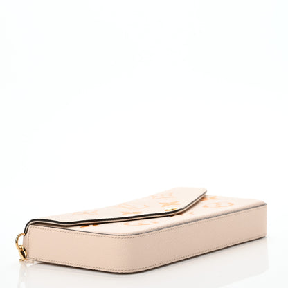 Louis Vuitton Empreinte Monogram Giant By The Pool Felicie Pochette Chain Wallet Cream Saffron 5 of 11