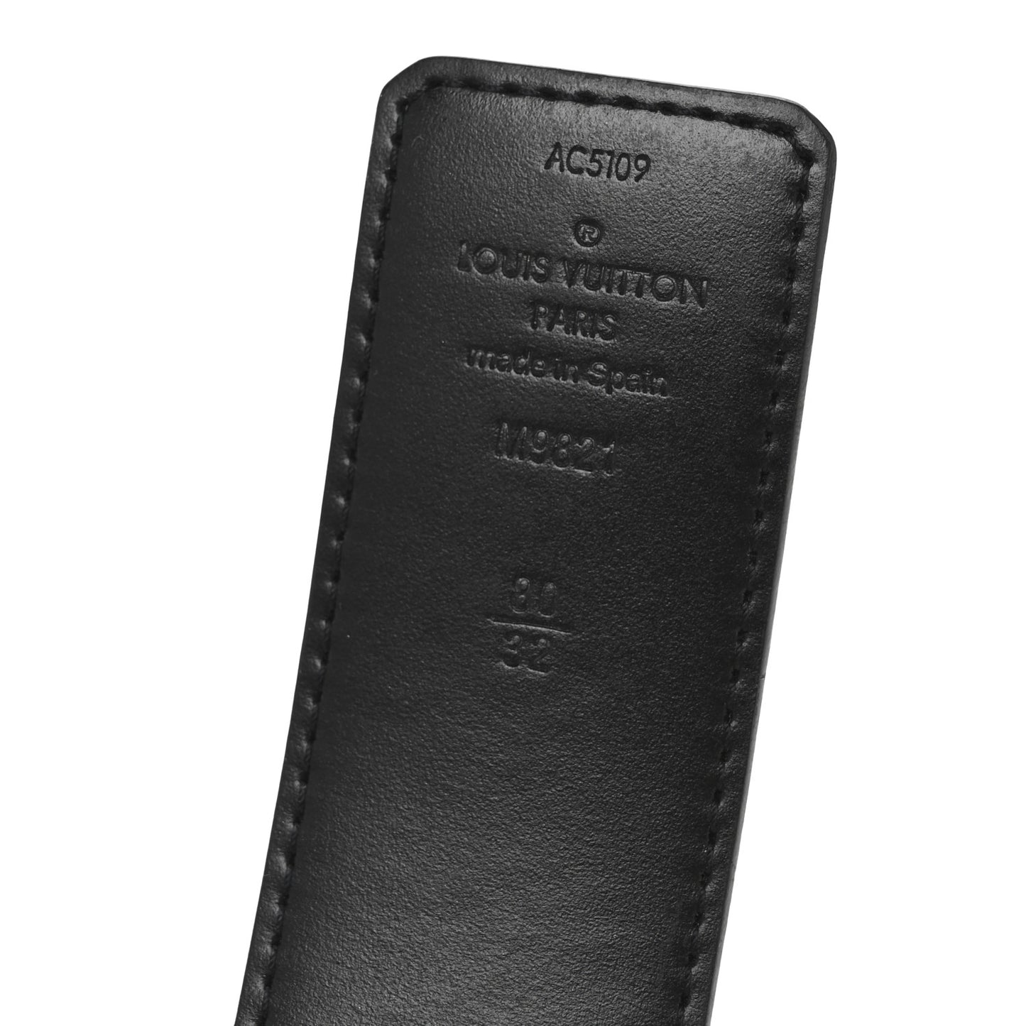 Calfskin Monogram 40mm LV Initiales Reversible Belt 80 32 Black