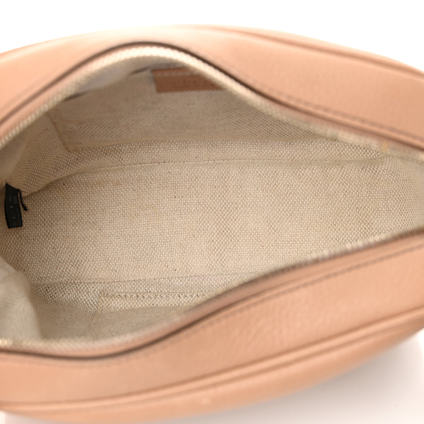 Pebbled Calfskin Small Soho Disco Bag Camelia