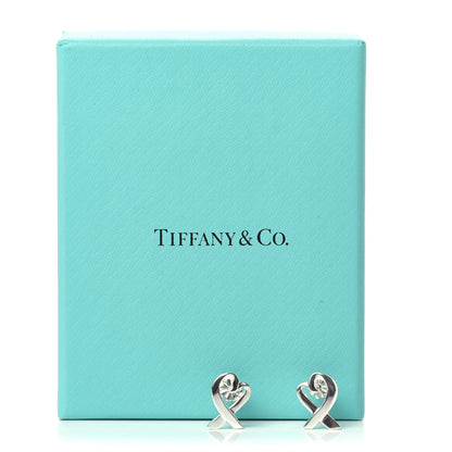 Tiffany Sterling Silver Small Paloma Picasso Loving Heart Earrings 5 of 5