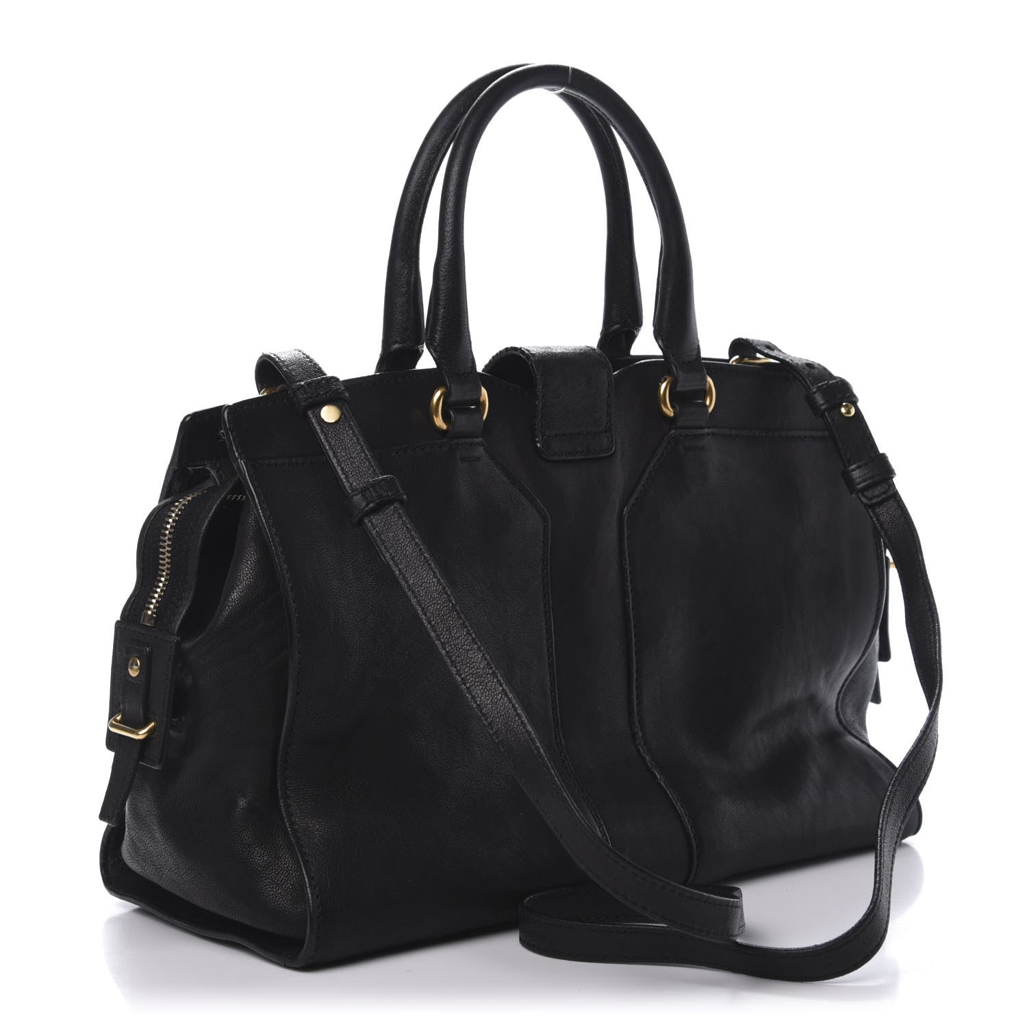 Saint Laurent Sheepskin Small Cabas ChYc Black 3 of 14
