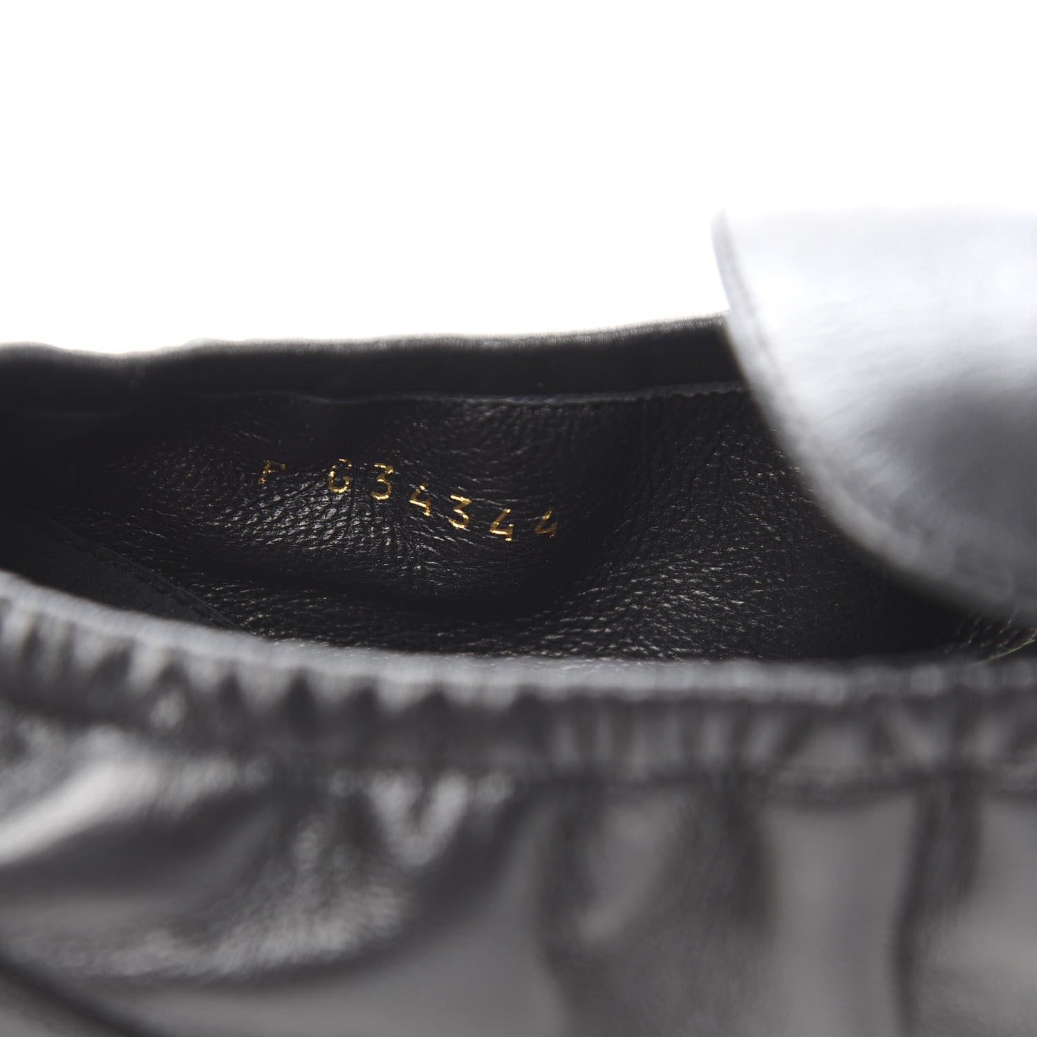 Chanel Laminated Lambskin Womens Quilted Elastic CC Moccasin Loafers 38.5 Black 8 of 9