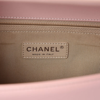 Chanel Patent Chevron New Medium Boy Flap Light Pink 6 of 16