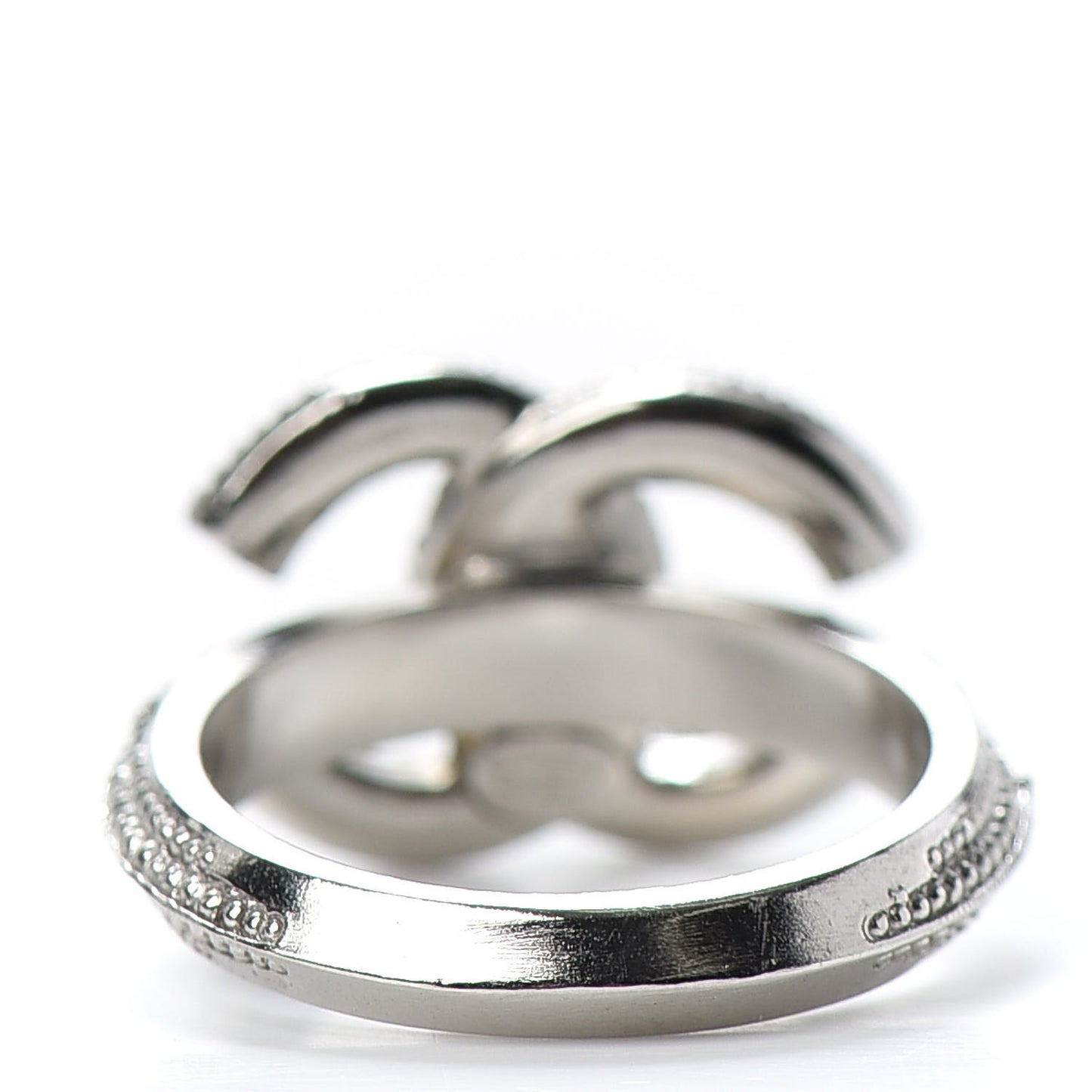 Crystal CC Ring 50 6.5 Silver