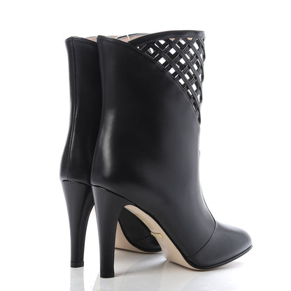 Gucci Plume Calfskin Damir Lattice Cutout Boots 36 Black 4 of 10