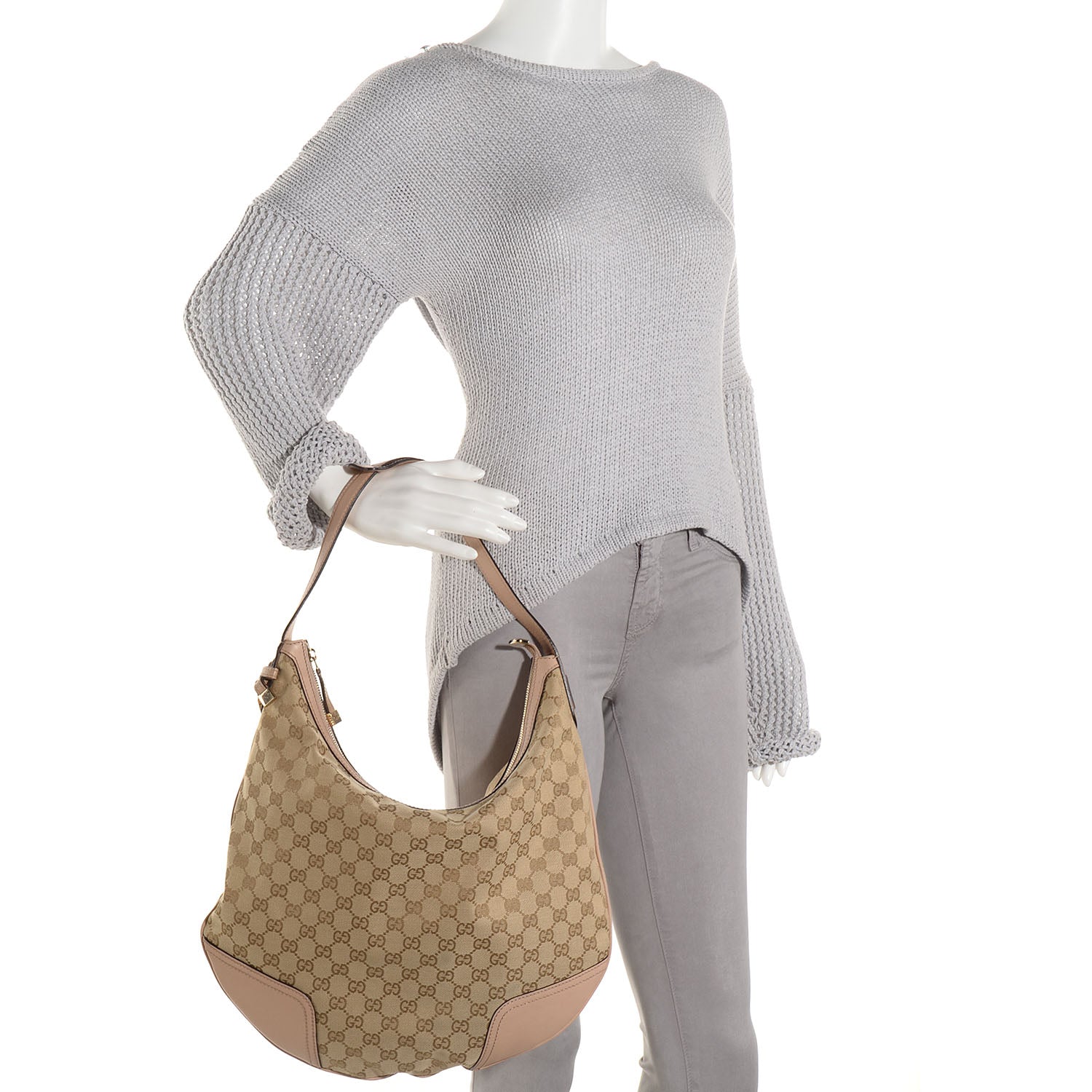 Gucci Monogram Princy Large Hobo Pink 2 of 7