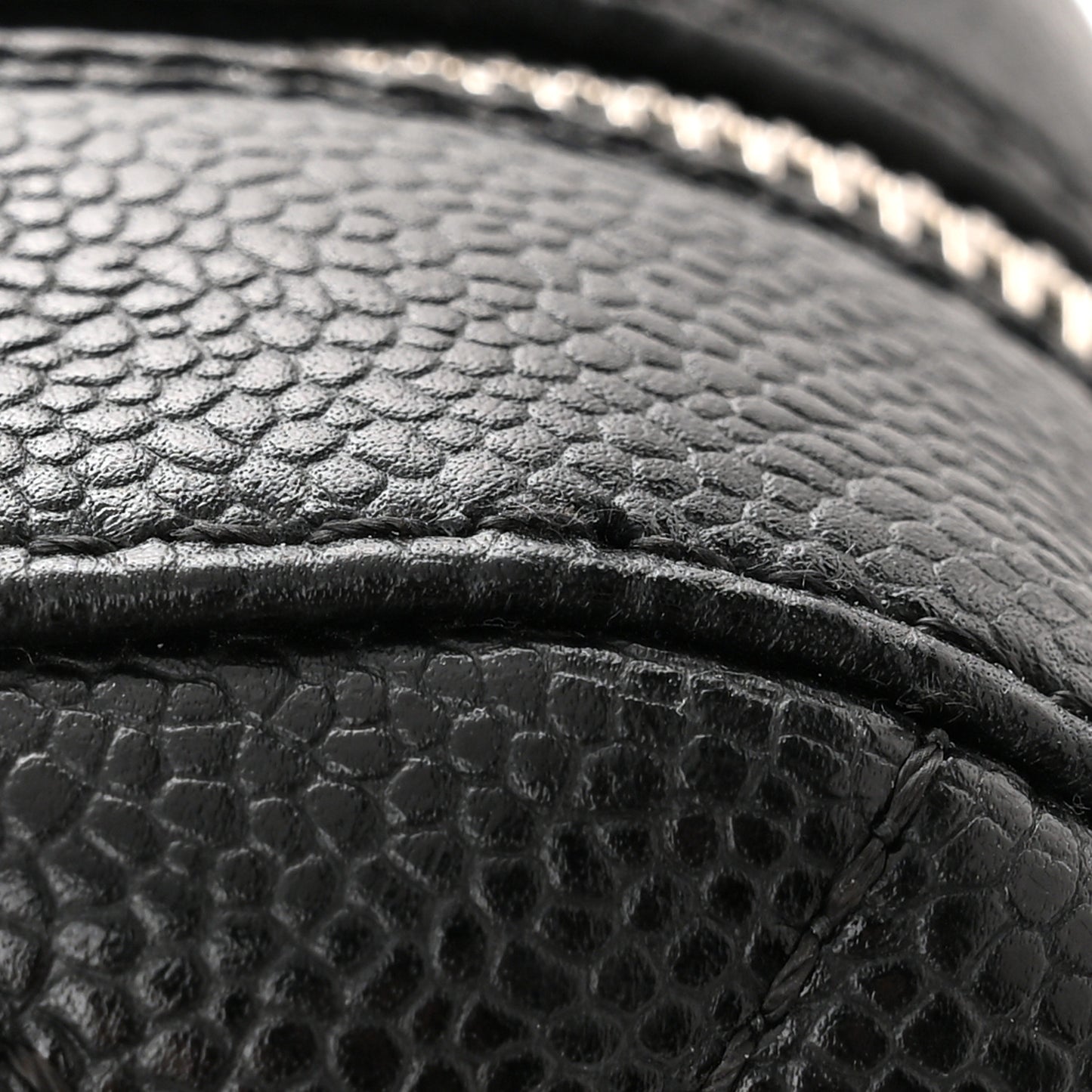 Caviar Quilted Bowler Black