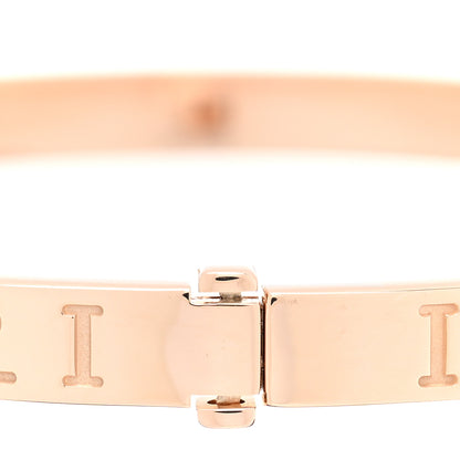 Bulgari 18K Rose Gold Diamond B.Zero1 Essential Bangle Bracelet L 4 of 4