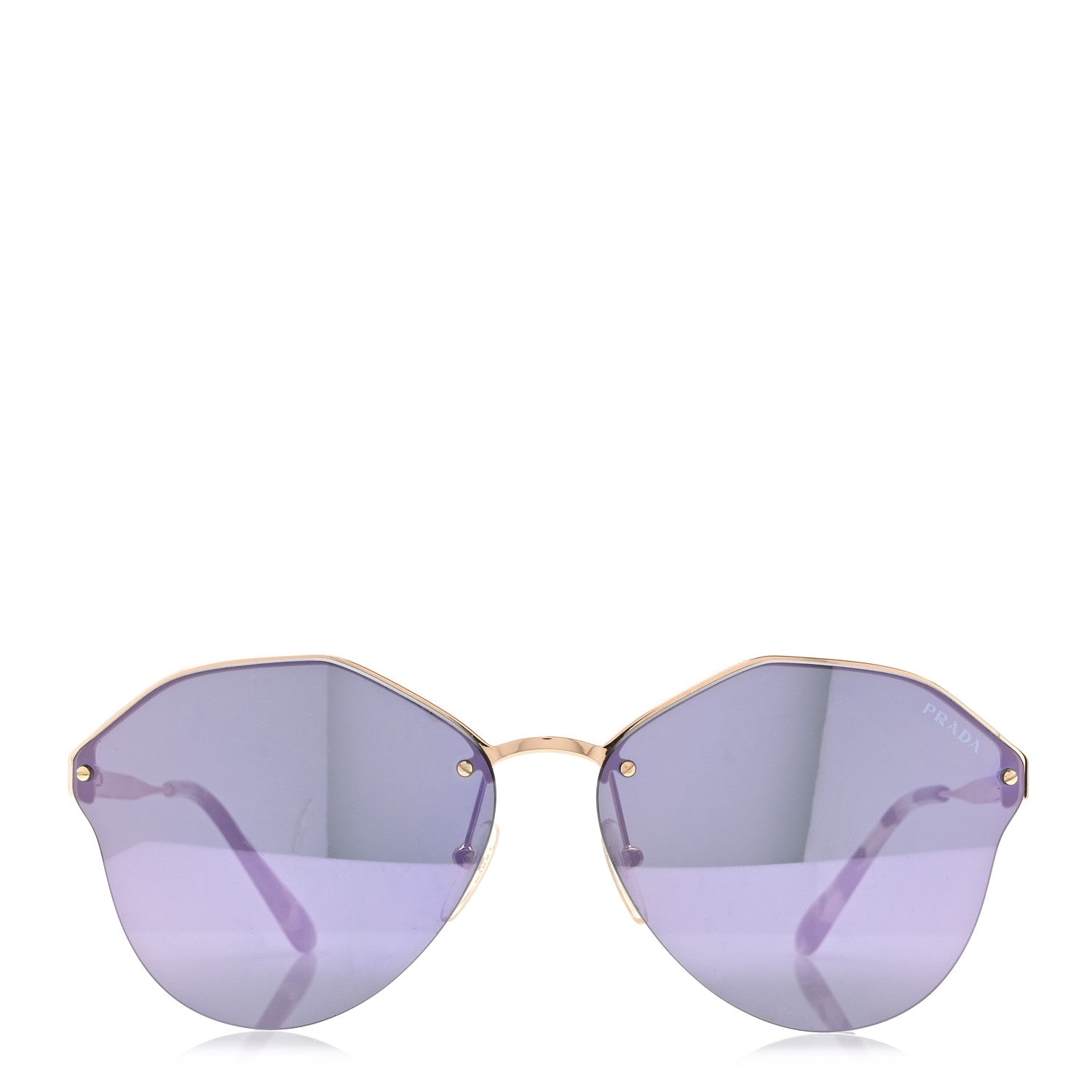Prada Rimless Sunglasses SPR 64T Violet Gold 3 of 6