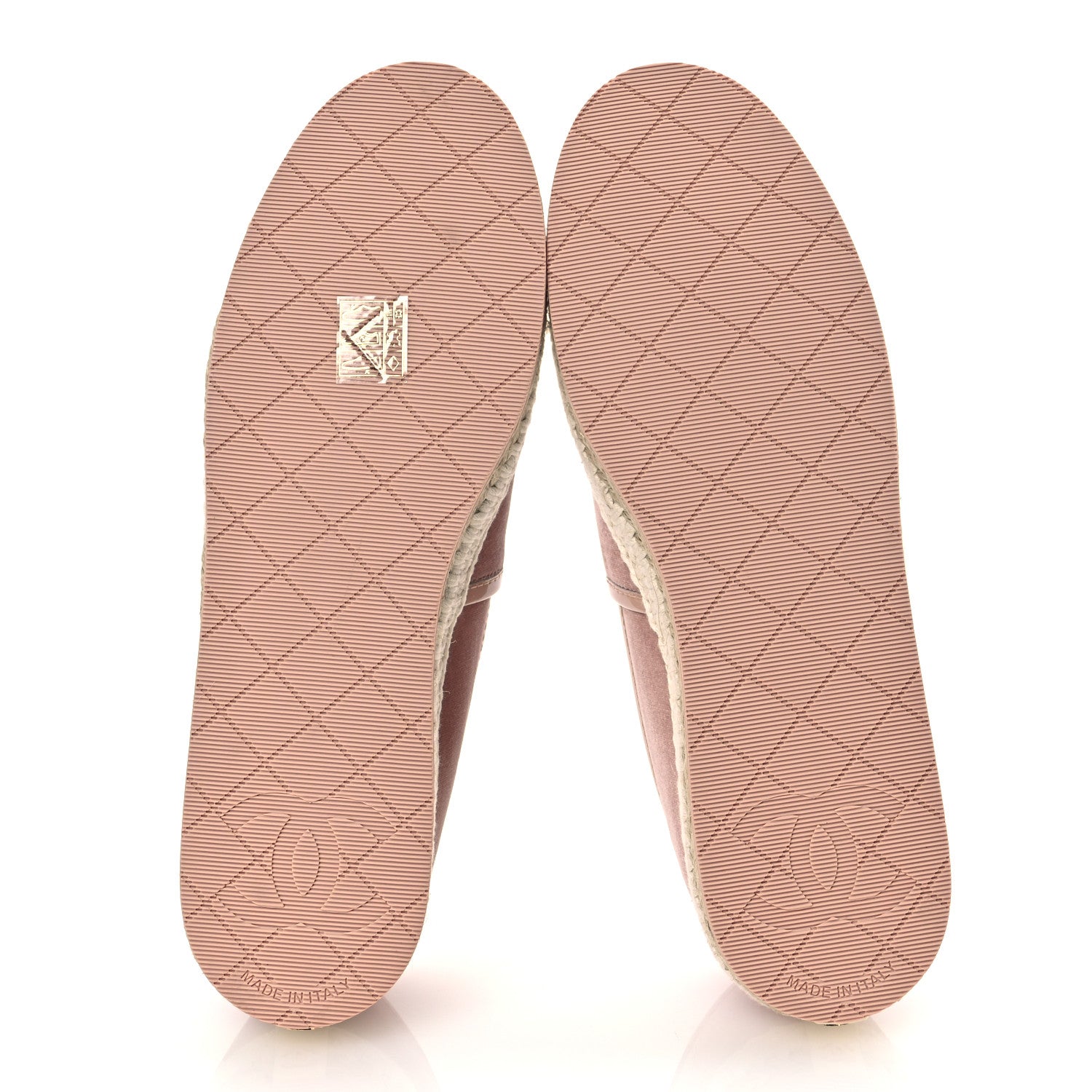 Chanel Velvet Patent CC Espadrilles 40 Pink 7 of 12