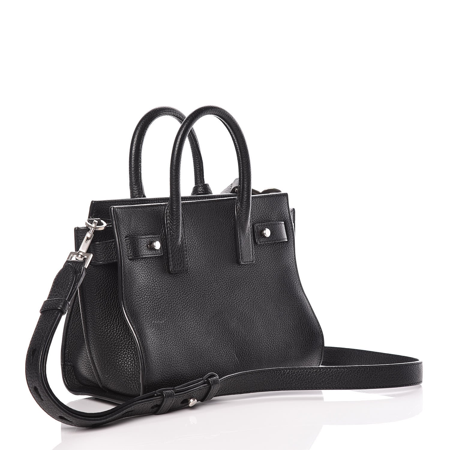 Saint Laurent Grained Calfskin Nano Sac De Jour Souple Black 3 of 10