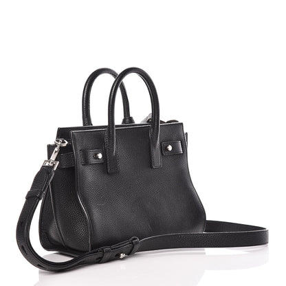 Saint Laurent Grained Calfskin Nano Sac De Jour Souple Black 3 of 10